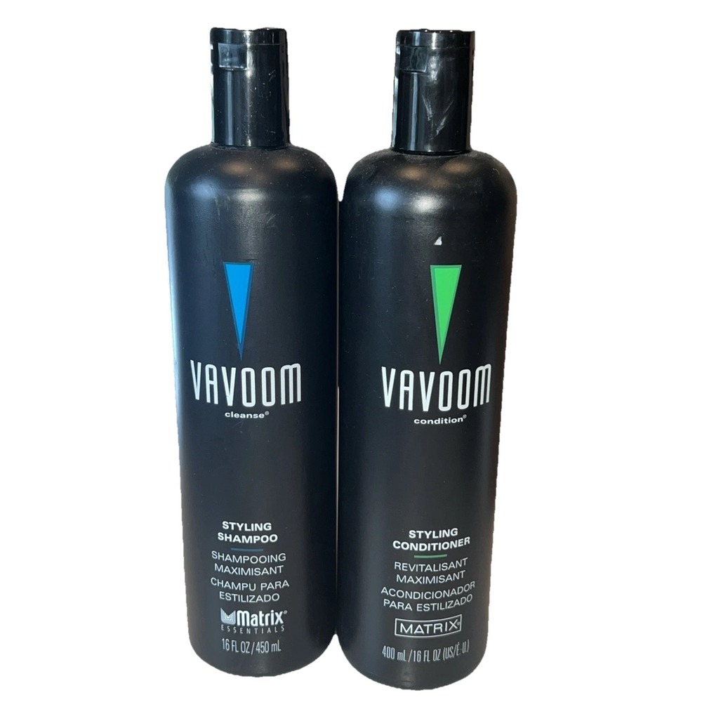 VTG SET‎ MATRIX VAVOOM STYLING SHAMPOO CLEANSE END STYLING CONDITIONER DUO 16 OZ